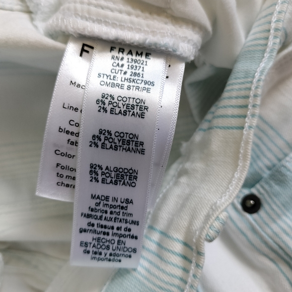 NWOT FRAME Denim Le High Cropped Skinny in Ombré Stripe Sz. 30 - Picture 14 of 15